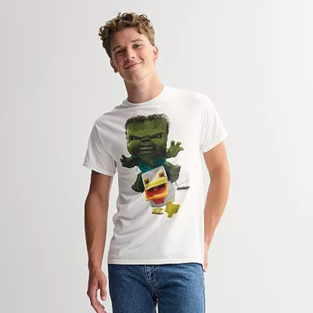Minecraft Movie Zombie Chicken Jockey Attack Graphic Tee